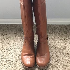 Tall Light Brown Boots (below the knee)